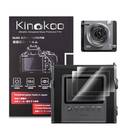 kinokoo película protectora de pantalla para Fuji Instax Wide Evo, película de vidrio templado transparente de dureza 9h de 0,25 mm para INSTAX WIDE EVO con película de lente PET suave (3+3 paquete)