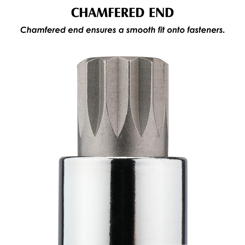 MIXPOWER 20PCS 1/4", 3/8", 1/2" Drive Spline Tip Bit Socket