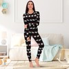 Patelai 2 Set Thermal Underwear Warm Fleece Lined Leggings and