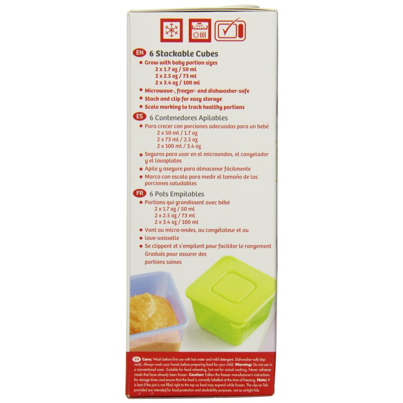 NUK Stack & Store Food Storage Cubes with Lids