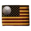 Custom Morgan Dollar Tails Nocona Bi-fold Wallet with a Distressed