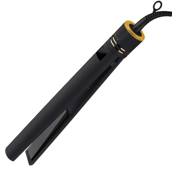 HOT TOOLS Professional Black Gold Micro-Shine Flat Iron, 1 1/4 Inches
