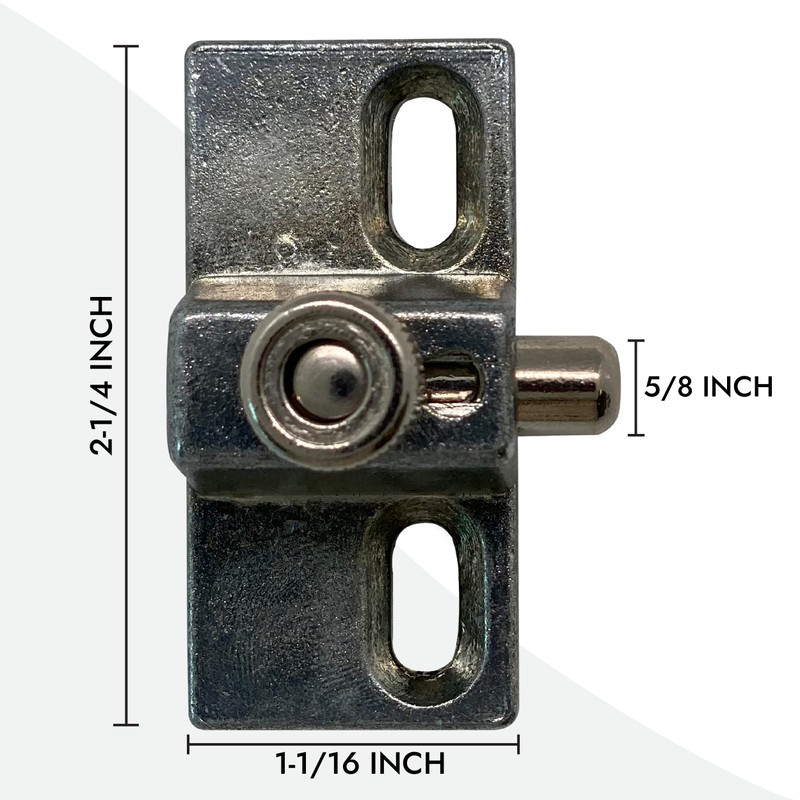 NU-SET 2978-6 Anti-Lifting Sliding Door Bolt, 6 Pack, Zinc
