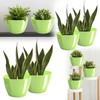 PECZEKO Shiny Flower Pot, Plastic Planter, Decorative Pot for Large
