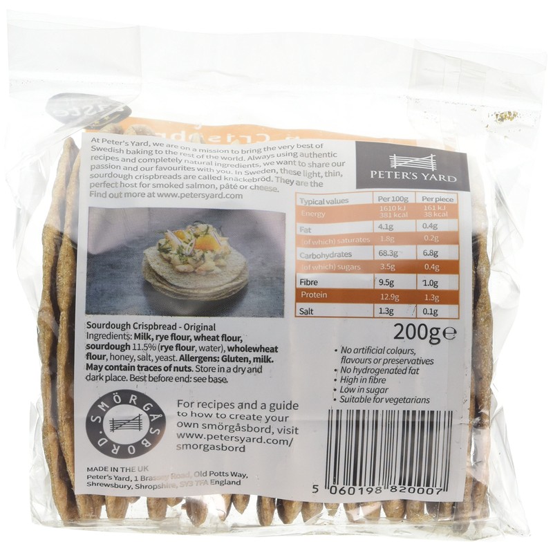 Peter's Yard Original Artisan Swedish Crispbread, 200g