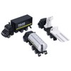 3pcs 1:50 Truck Model Toy Set Pull Back Recovery Tanker