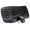 MEETION Wave Ergonomic Keyboard and Mouse Combo with Wrist Rest,