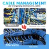 Zip Ties Assorted Sizes, RAZCC 600 Pack (8+12+14+18Inch) Black Cable