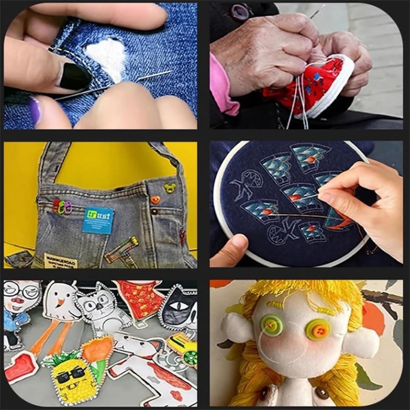 SEAHUI 37PCS Sewing Tool Set, Needles Thread Hand Repair Tools,