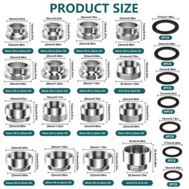 16 Pcs Faucet Adapter Kit, Kitchen Tap Adapter Kit with 32PCS Spacers,Kitchen Faucet Accessories Adapter, Male Female M16-28 Sink Faucet Aerator Adapter for Connecting Garden Hose Sink Sprayers