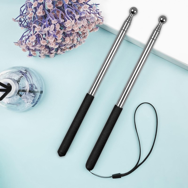 Pack of 2 Extendable Telescopic Pointing Sticks, 100 cm Telescopic