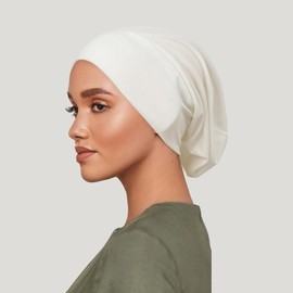 zmdnys 6 Pcs Muslim Inner Hijab Caps Women Under Hijab Caps Stretchy Breathable Full Cover Undercap Bonnet (Polyester, Combination1)