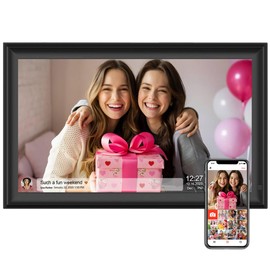 Digital Picture Frame, 32GB 2.4/5Ghz WiFi 15.6 Inch Large Digital Photo Frame, 1920x1080 IPS HD Touchscreen, SD Card/USB, Auto-Rotate, Easy Share Photos/Videos via App