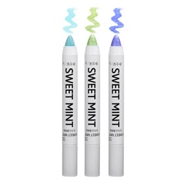 Set 3 Lapiz Resaltador Gusano de Seda Nacarado de Diamante Brillo Mate Sombra de Ojos Maquillaje Delineador en Barra Cremoso Impermeable de Plata Blanco Perla (Frios)