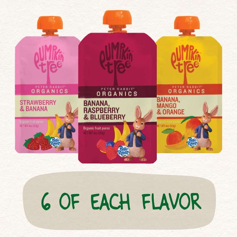 Peter Rabbit Organics Fruit Flavors Variety Pack - Squeezable Snack