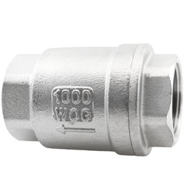 TAODAN Stainless Steel Vertical Threaded Check Valve 3/4" (with Waterproof Seal Tape) In line Spring Lift Type Non return Valve One way Valve