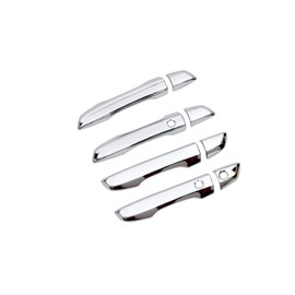 eLoveQ Polished Chrome 4 Door Plated Handle Covers Compatible with 2016-2018 Honda Civic with Smart Key Cutout