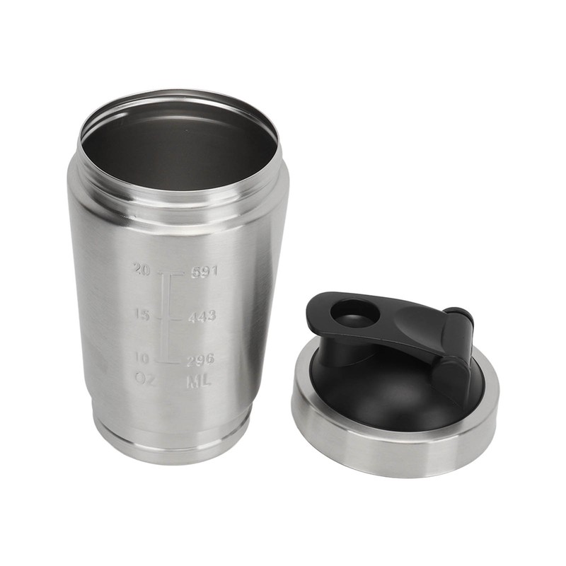Shaker Bottle Stainless Steel Protein Shaker with Scales Portable Shaker