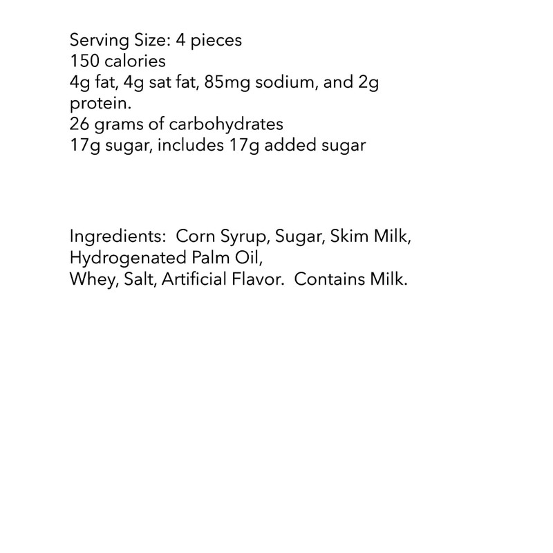 Vanilla Caramel Squares - 1.5 lbs of Individually Wrapped Smooth