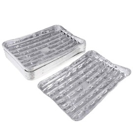 joyMerit 40pcs/set Disposable Aluminum Foil Barbecue Grilling Trays for Outdoor Picnic Camping BBQ - 34.5 x 22.5 x 2.5cm