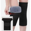 Unisex Fleece-Lined Golf Knee & Leg Warmers for Winter Warmth Outdoor Black/2XL