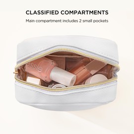 HBselect Small Makeup Bag for Purse Mini Make up Pouch Cute Cosmetic Pouch Make Up Organizer Case for Backpack Toiletry Bag Waterproof Square Pouch with Zipper for Women with Slip-in Pockets