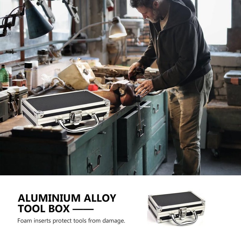 Kopinma Mini Aluminium Alloy Tool Box, Storage Box, Practical Aluminium