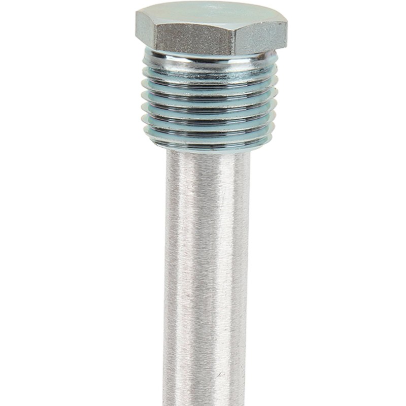 2-Piece Anode Rod, Robust, Reliable, 1/2" NPT Thread, Blue Zinc