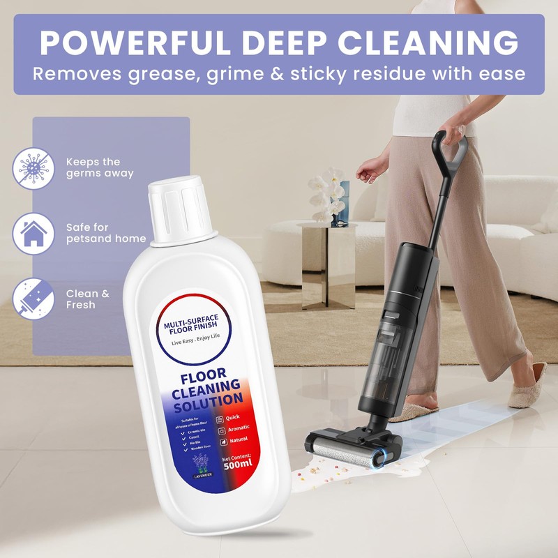 SAWENO Floor Cleaning Solution Compatible With Tineco/Roborock, Deep Cleans of