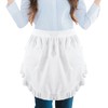 ValueBargain Women's White Apron with Ruffles and 2 Pockets &