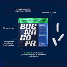 Suplemento Anti Cruda con L-Cisteína, Vitamina C y Cúrcuma | Pastillas para la Cruda | Hangover Pills | Toma 1 Dosis Antes de Dormir