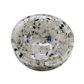 Rainbow Moonstone Orgonite Orgone Crystal Gemstone Bowl - 2" Orgonite Rainbow Moonstone Crystal Bowl for Meditation, Crystals and Healing Stones Gift and Protection