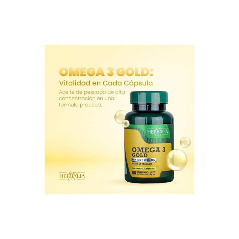 Omega 3 Gold de Alta Potencia, EPA 720 / DHA