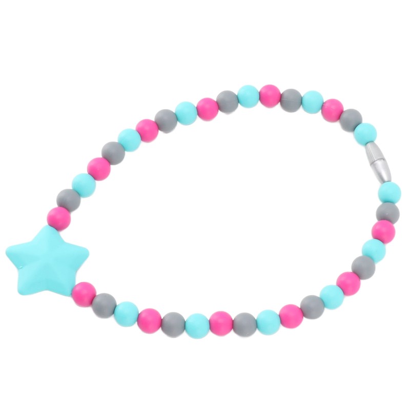 Silicone Baby Teething Necklace Soft Flexible Safe Infant Toddler Teether