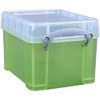 Really Useful Plastic Storage Box 3 Litre Transparent Green