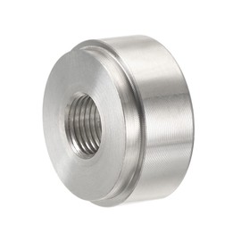 sourcing map Weld on Fitting Bung 1/8NPT Female Aluminium Alloy Pipe Thread Connector Silver Tone