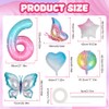 OSDUE 11 PCS Butterfly Birthday Decorations, Butterfly Foil Balloons Butterfly