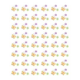 handmade 48 SPRING BUTTERFLIES ENVELOPE SEALS LABELS STICKERS 1.2" ROUND