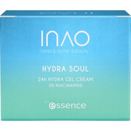 essence INAO inner and outer beauty Hydra Soul 24H Hydra Gel Cream by essence, day cream, vegan, oil-free, paraben-free, no microplastic particles, pack of 1 (50 g)