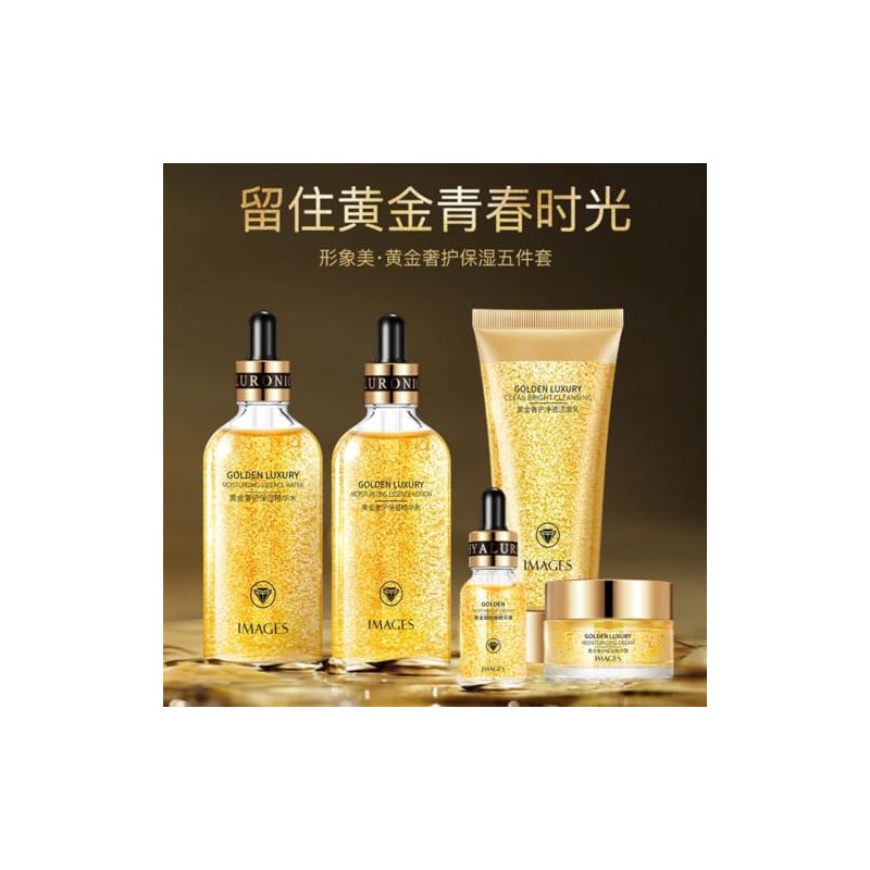 Kit de Cuidado Facial de Oro de 24k Golden Luxury