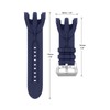 SANDEIN 38mm Watch Band Compatible with Invicta, Soft Silicone Rubber