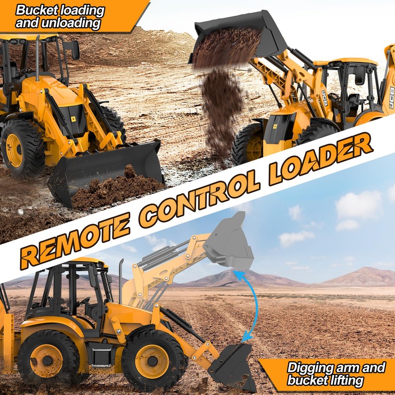 DOUBL E JCB 1:20 Scale RC Excavator & Loader –