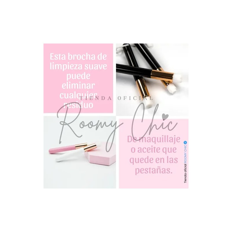 12 Brochas Para Limpiar Pestañas De Mink 1x1 Shampoo
