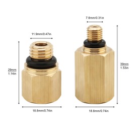 ePathChina High Pressure Fuel Rail Adapters Fit for Ford 6.0L Engine, Brass Oil Rail Adapters Leak Test Kit