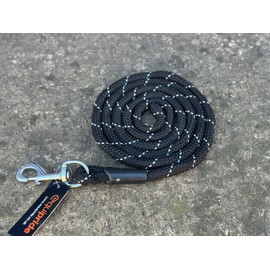 Horse lead rope for Headcollar Reflective Length 2 meters 7 Amazib Colours (Black)
