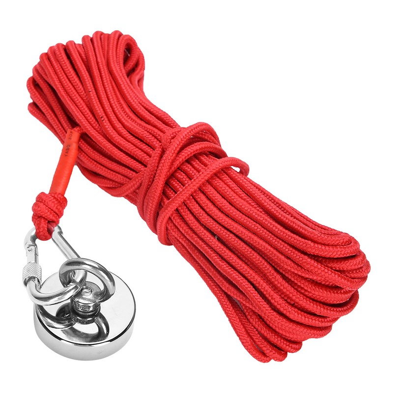 Strong Powerful Round Salvage Fishing Magnet with 20m Rope Kit