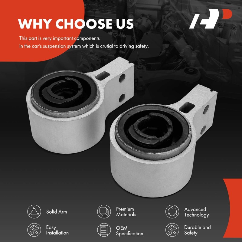 A-Premium 2 x Front Rearward Lower Control Arm Bushing Kit,