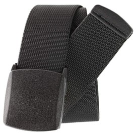 No Border Fabric GH38 Elastic Belt, 1.5 inches (38 mm) Wide, Made in Japan, Black