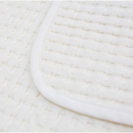 lulujo Soft Cotton Baby Blanket, Waffle Weave (Vanilla)