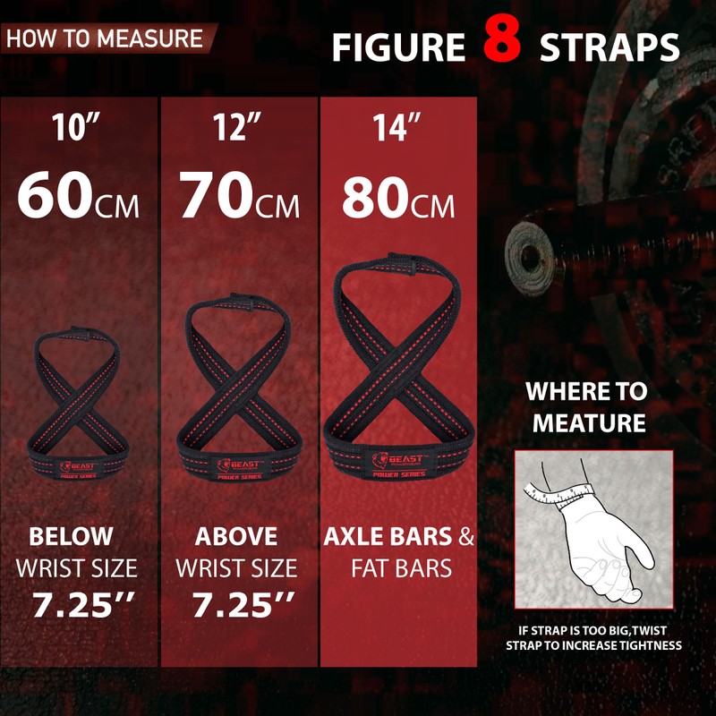 Beastpowergear Figure 8 Strap | Heavy Duty Deadlift Weight Lifting
